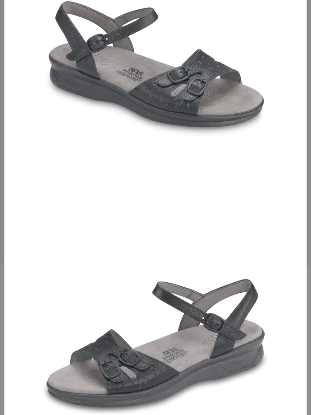 SAS Tripad Comfort Duo - Buckle Adjustable Black Sandals sz 9,5 New
